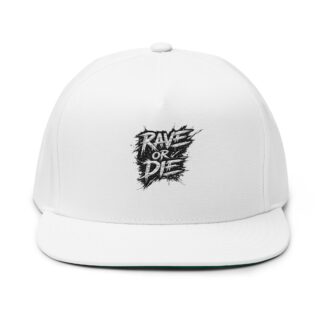 Bílá Rave or Die kšiltovka